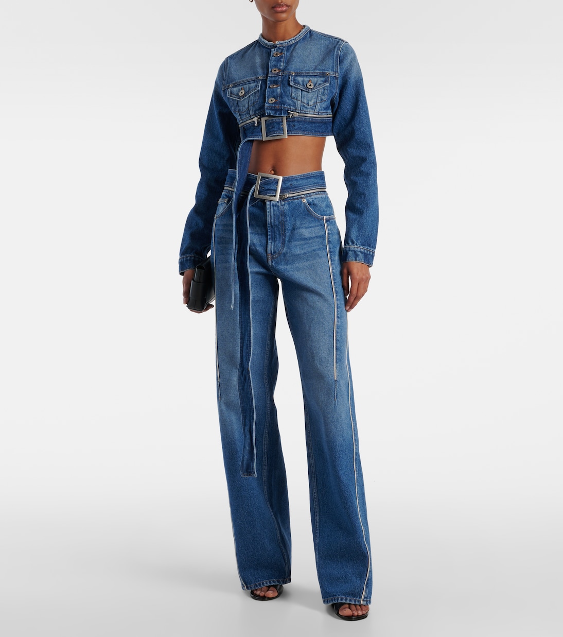 Veste raccourcie en jean | Jean Paul Gaultier
