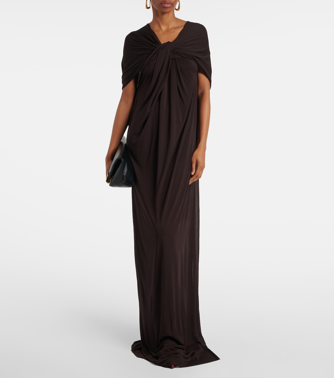 Robe longue en crêpe | Jil Sander