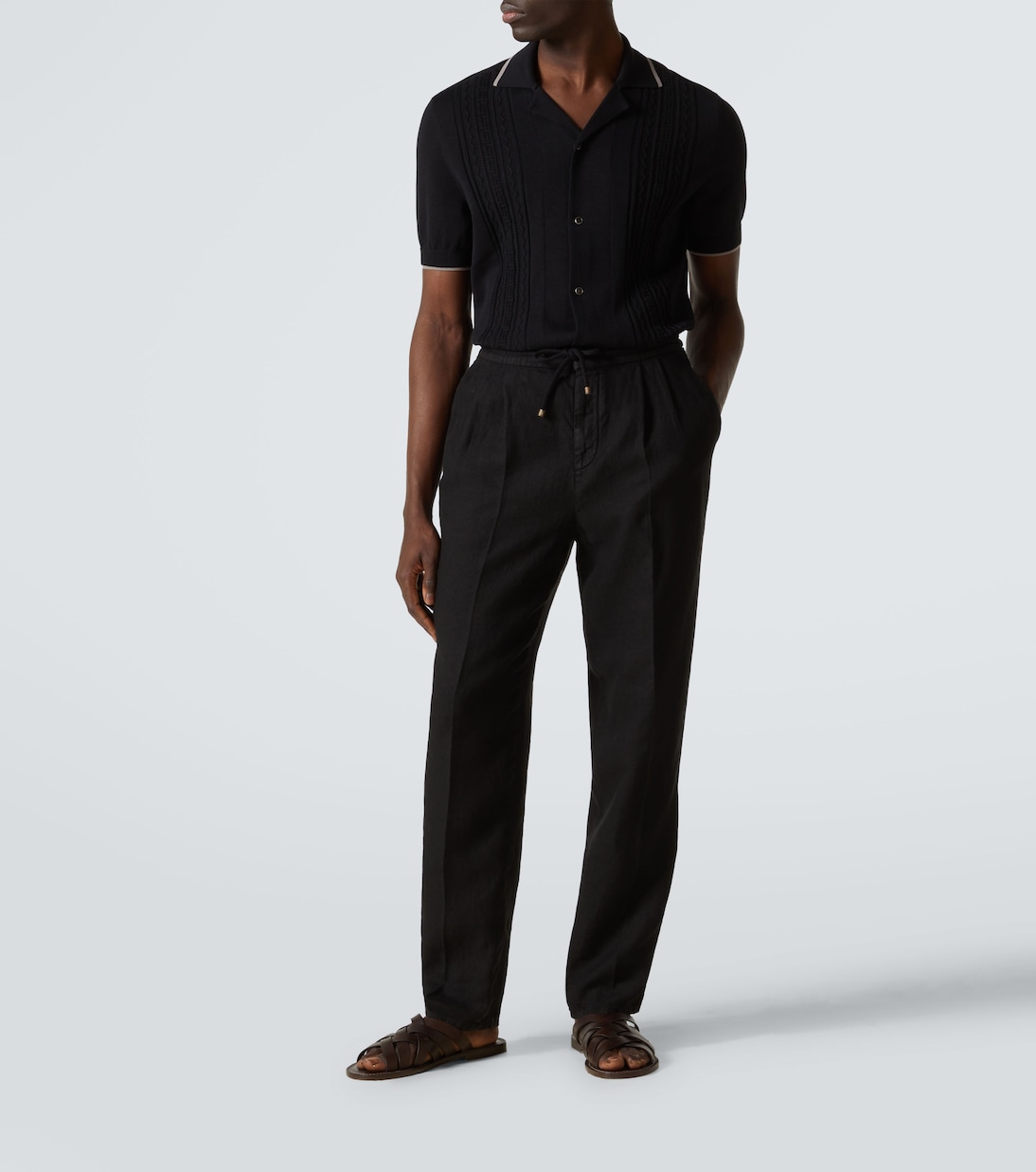 Pantalon chino en lin | Brunello Cucinelli