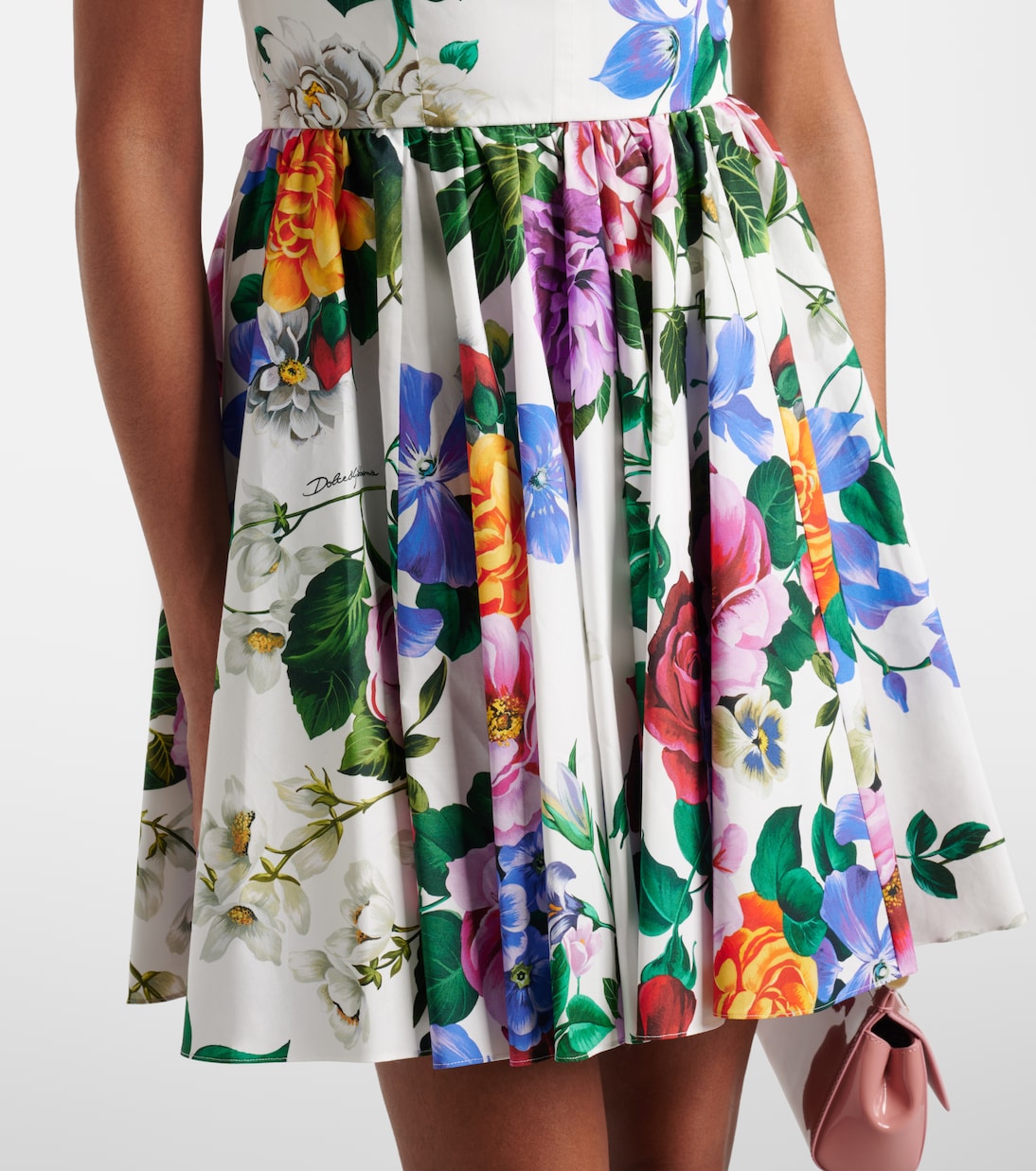 Abito corto in cotone con stampa | Dolce&Gabbana