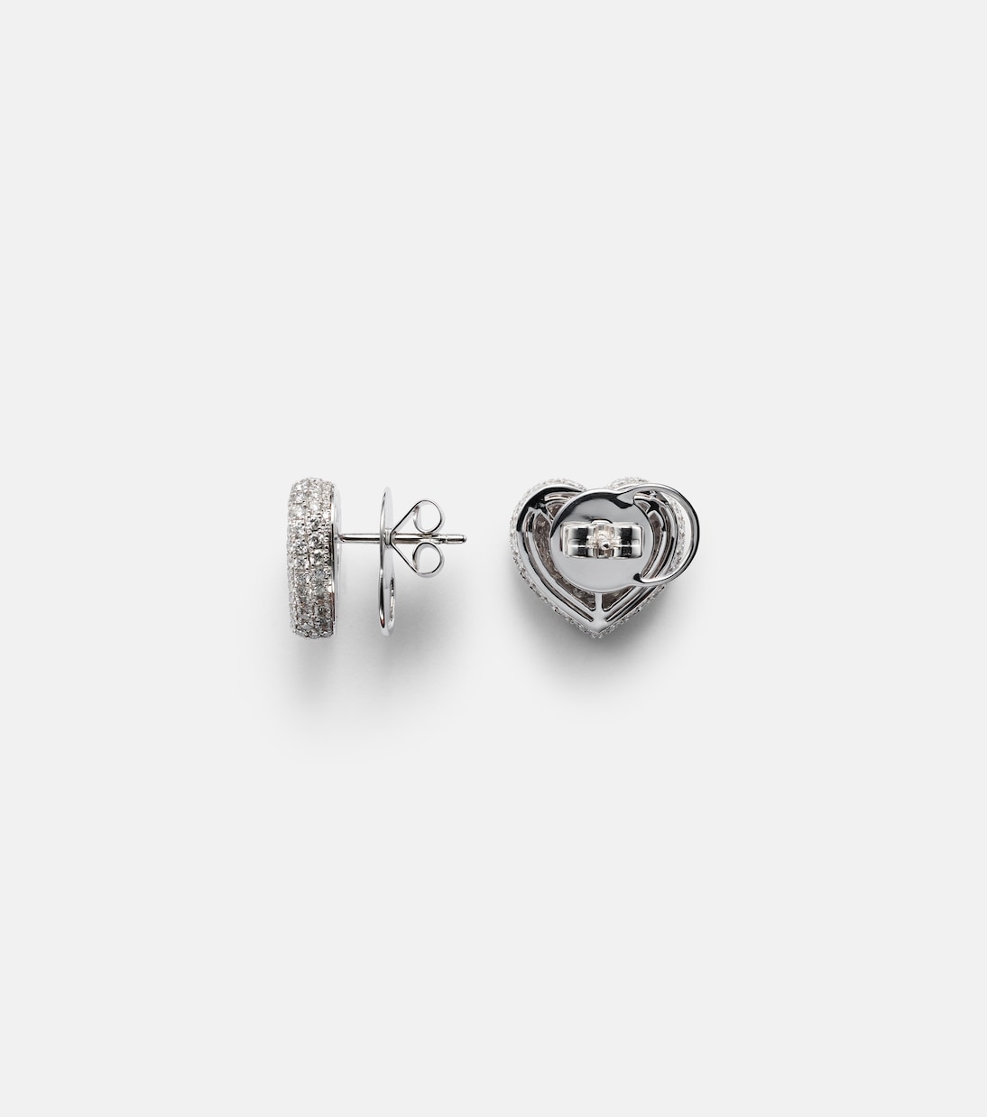 Orecchini Heart in oro bianco 18kt con tanzanite e diamanti | Kamyen