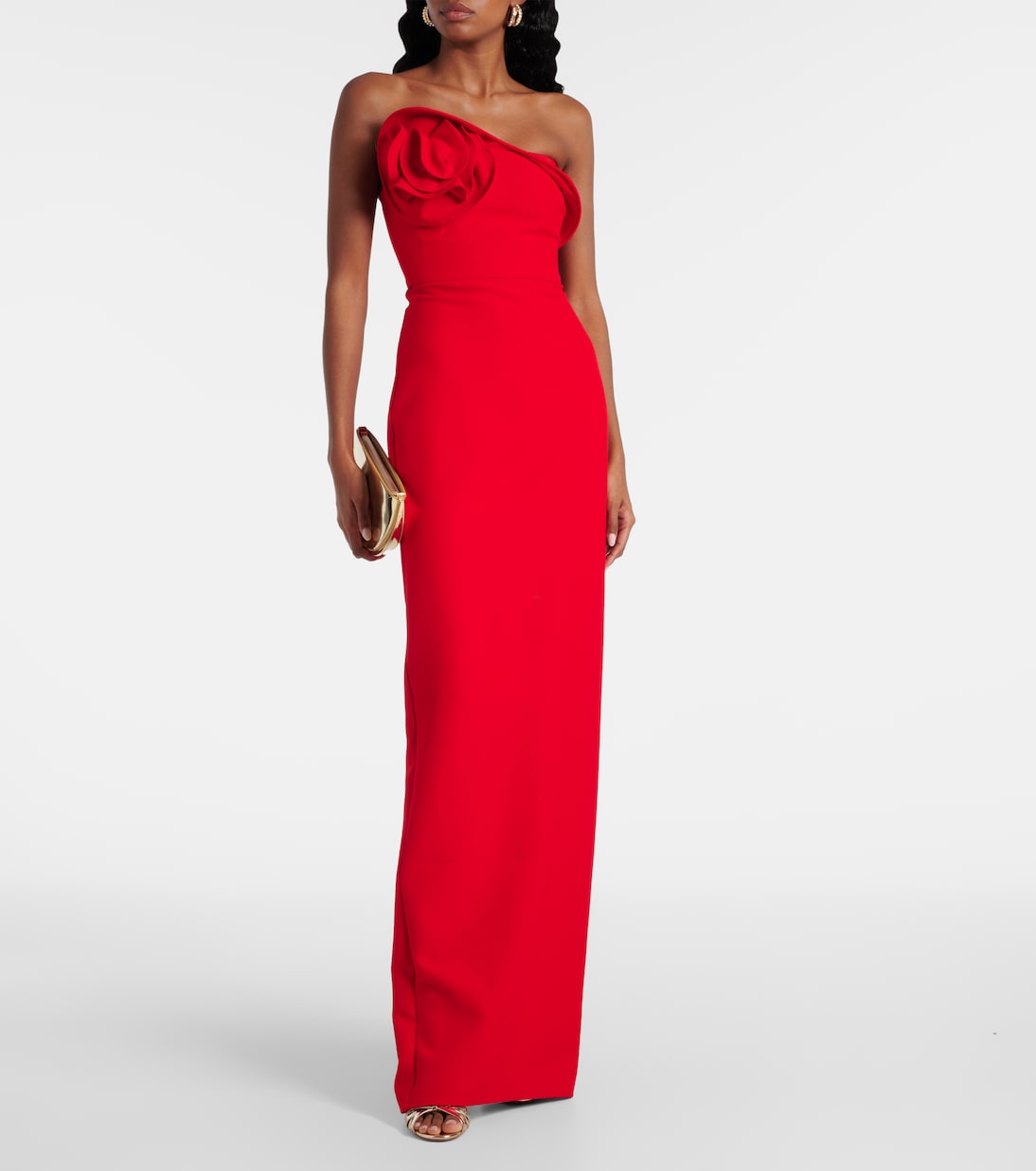 Ruffled strapless crêpe gown | Roland Mouret
