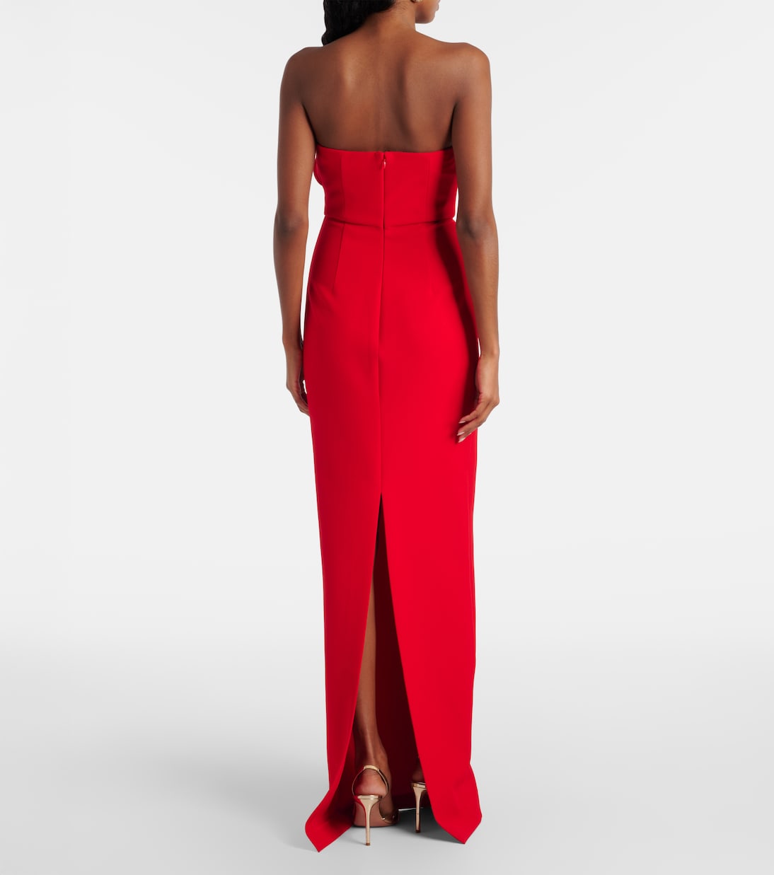 Ruffled strapless crêpe gown | Roland Mouret