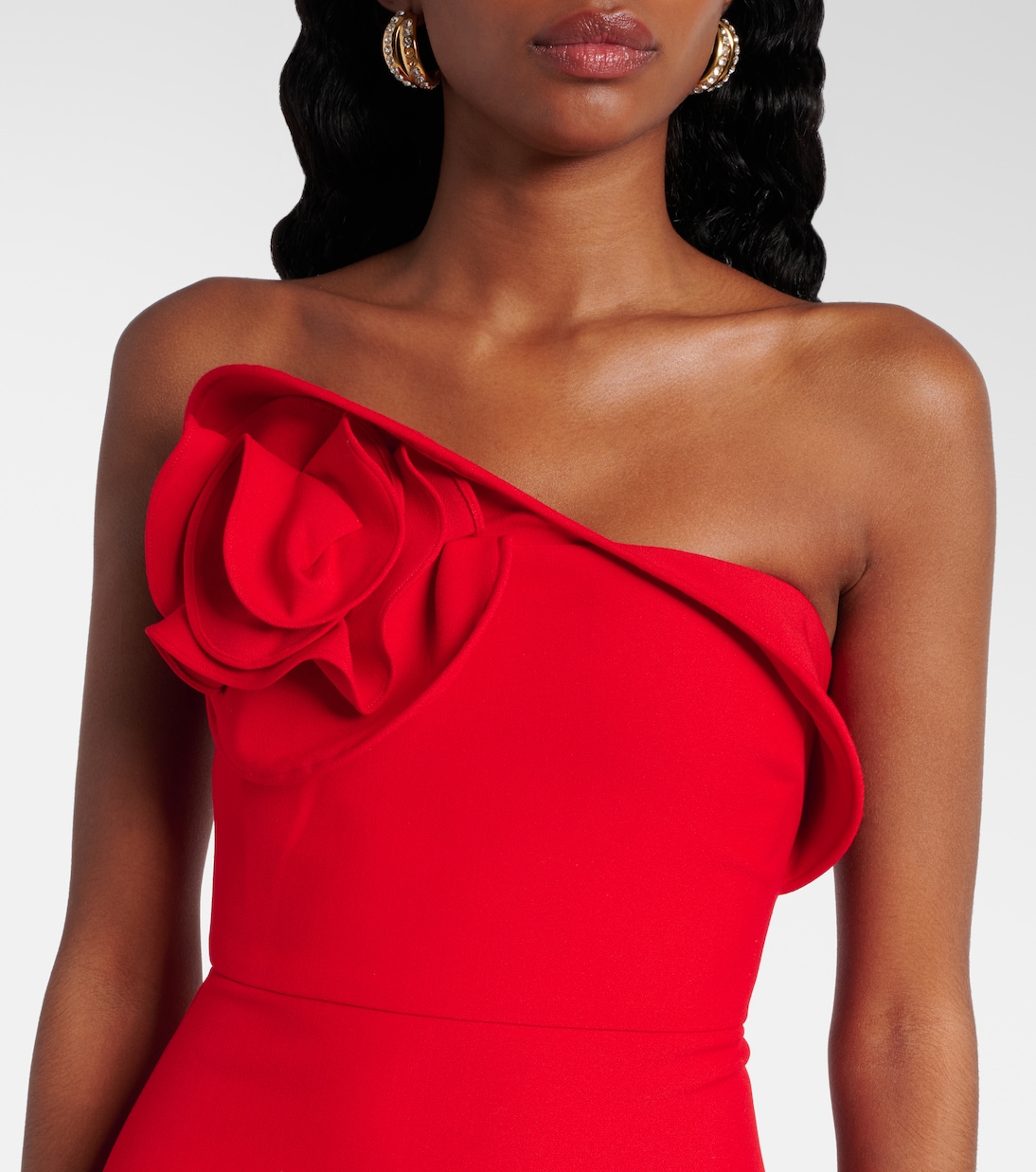 Ruffled strapless crêpe gown | Roland Mouret