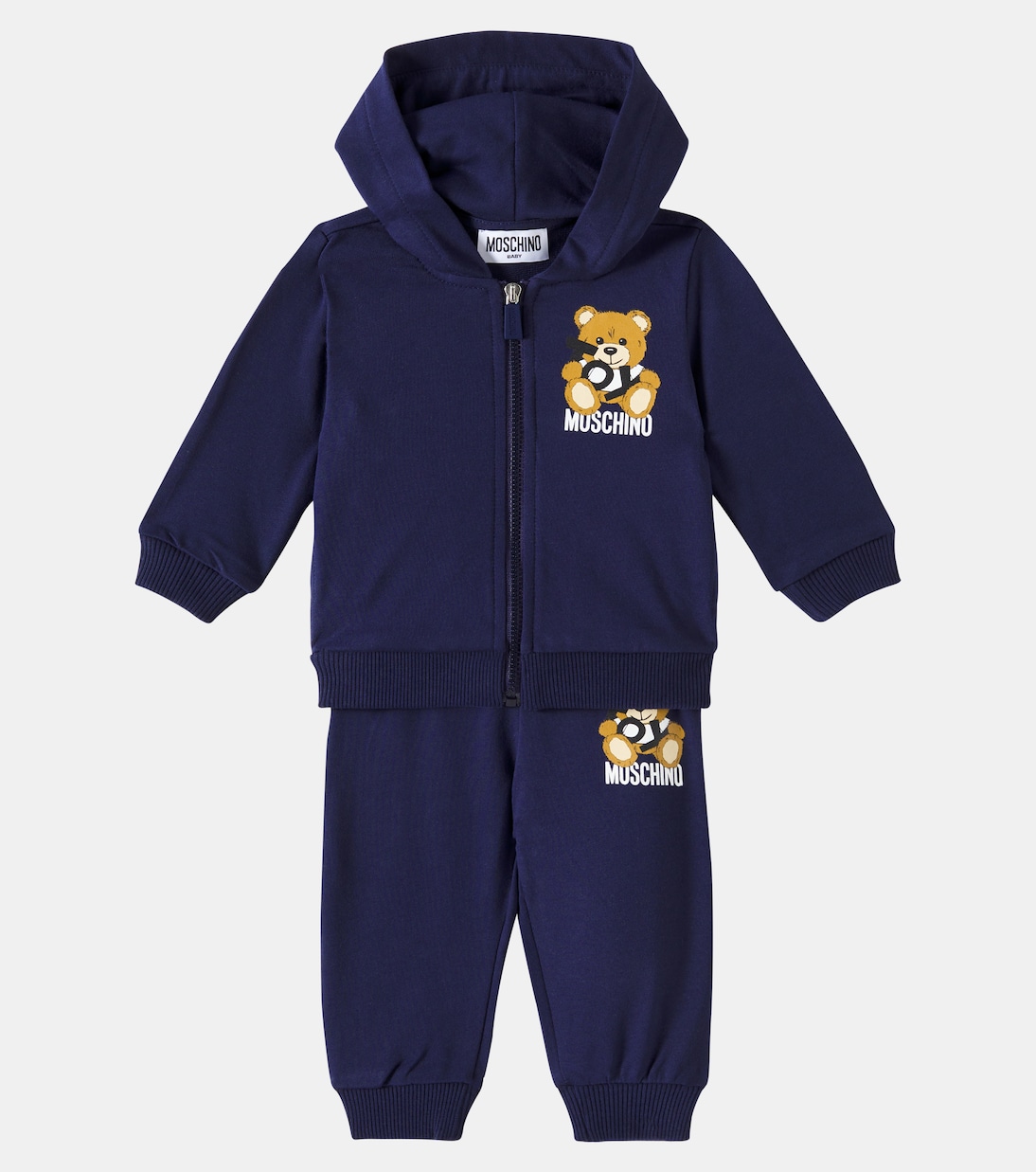 Baby Teddy Bear cotton hoodie and sweatpants | Moschino Kids
