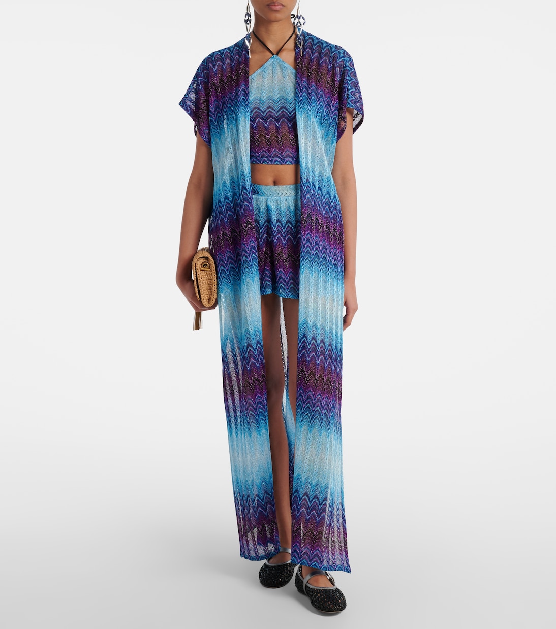 Zig Zag lamé beach cover-up | Missoni