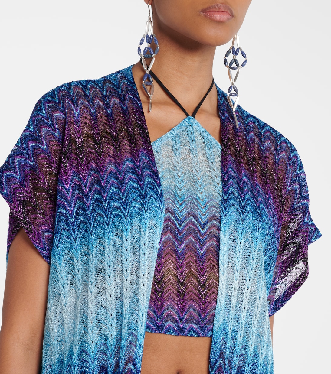 Zig Zag lamé beach cover-up | Missoni