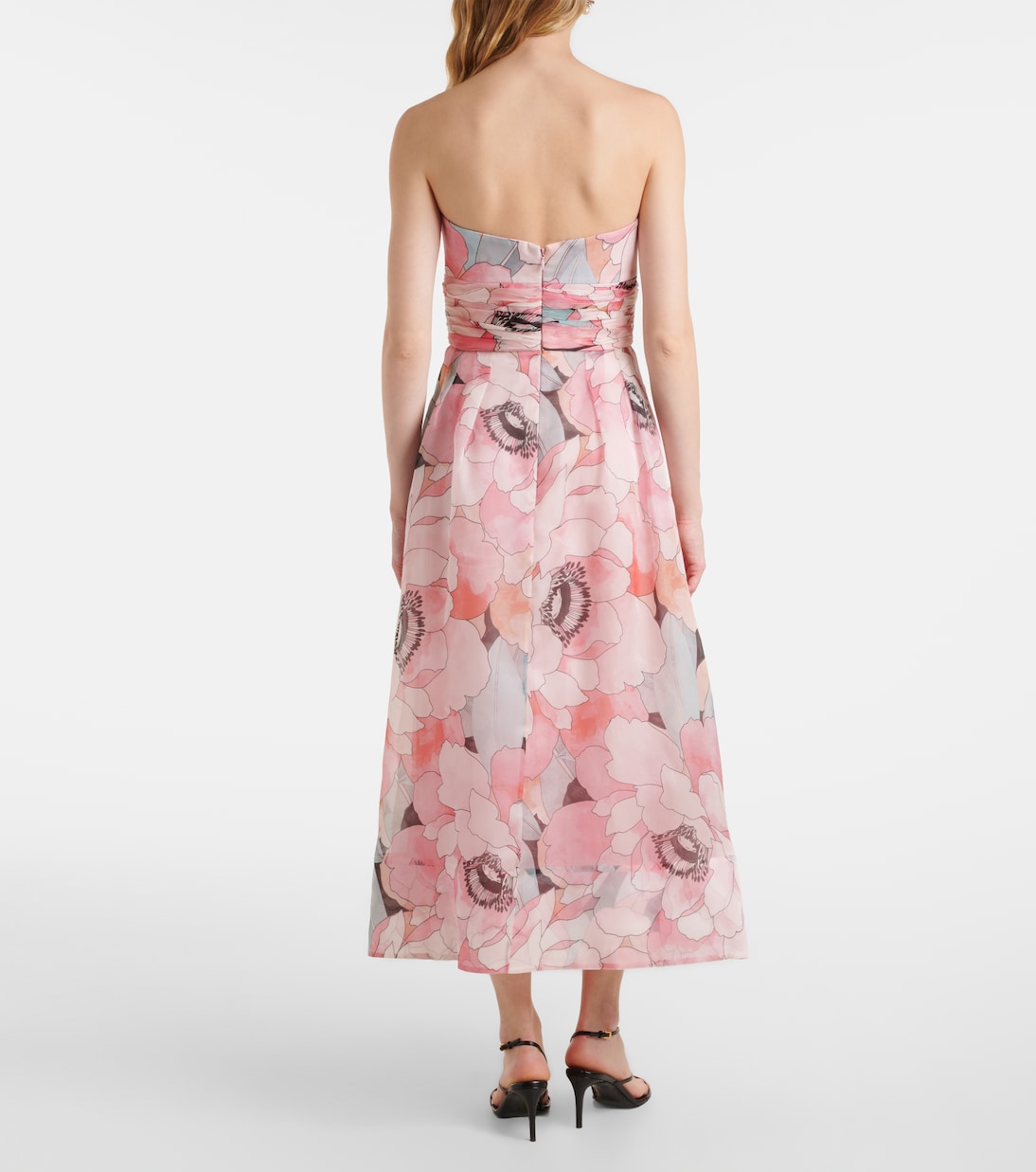 Bridal Bouquet floral silk midi dress | Rebecca Vallance