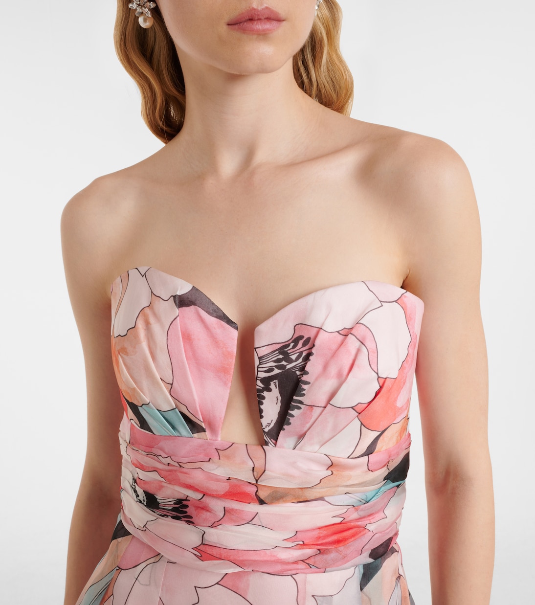 Bridal Bouquet floral silk midi dress | Rebecca Vallance