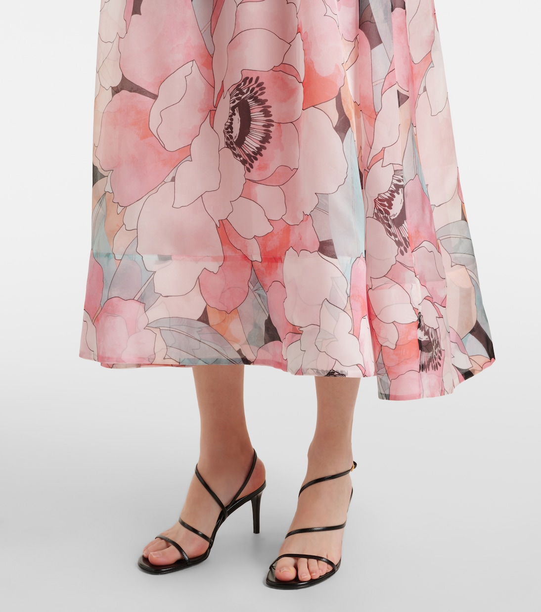 Bridal Bouquet floral silk midi dress | Rebecca Vallance