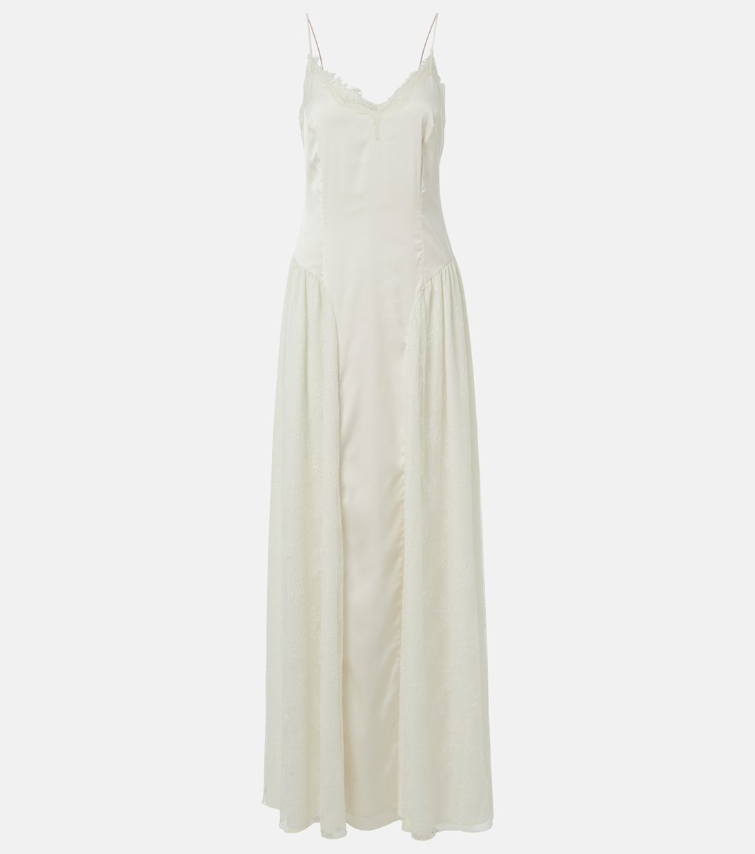 Robe de mariée en satin et dentelle | Rotate
