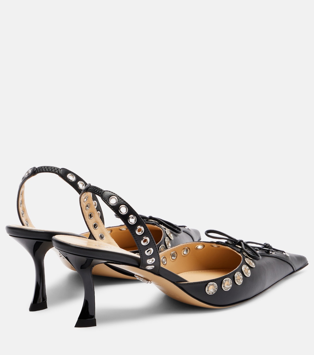 Crystalized Corset 65 leather slingback pumps | Mach & Mach