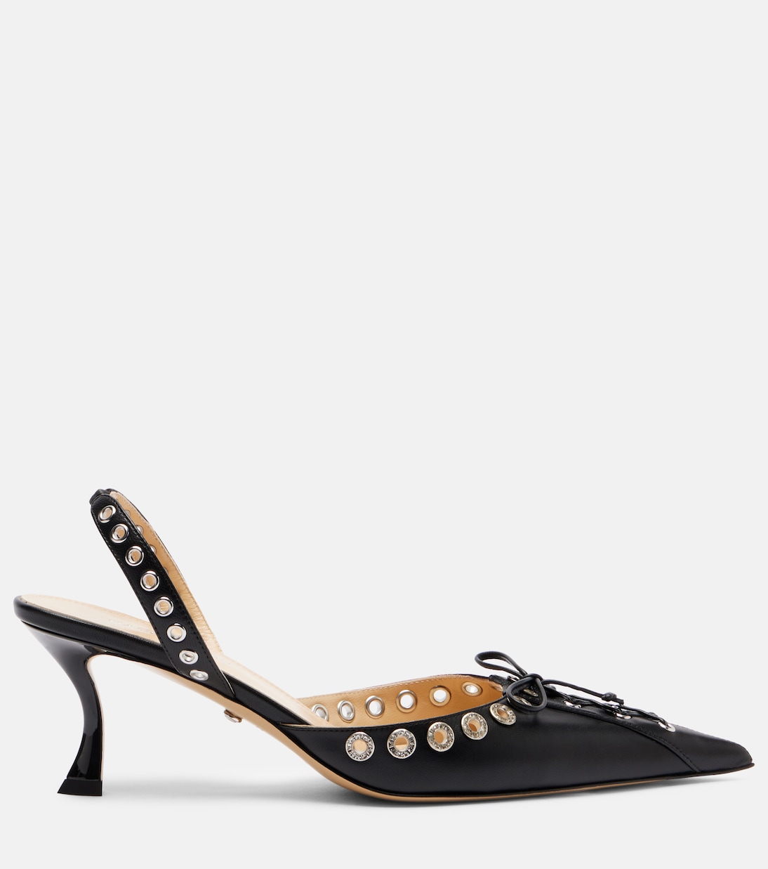 Crystalized Corset 65 leather slingback pumps | Mach & Mach