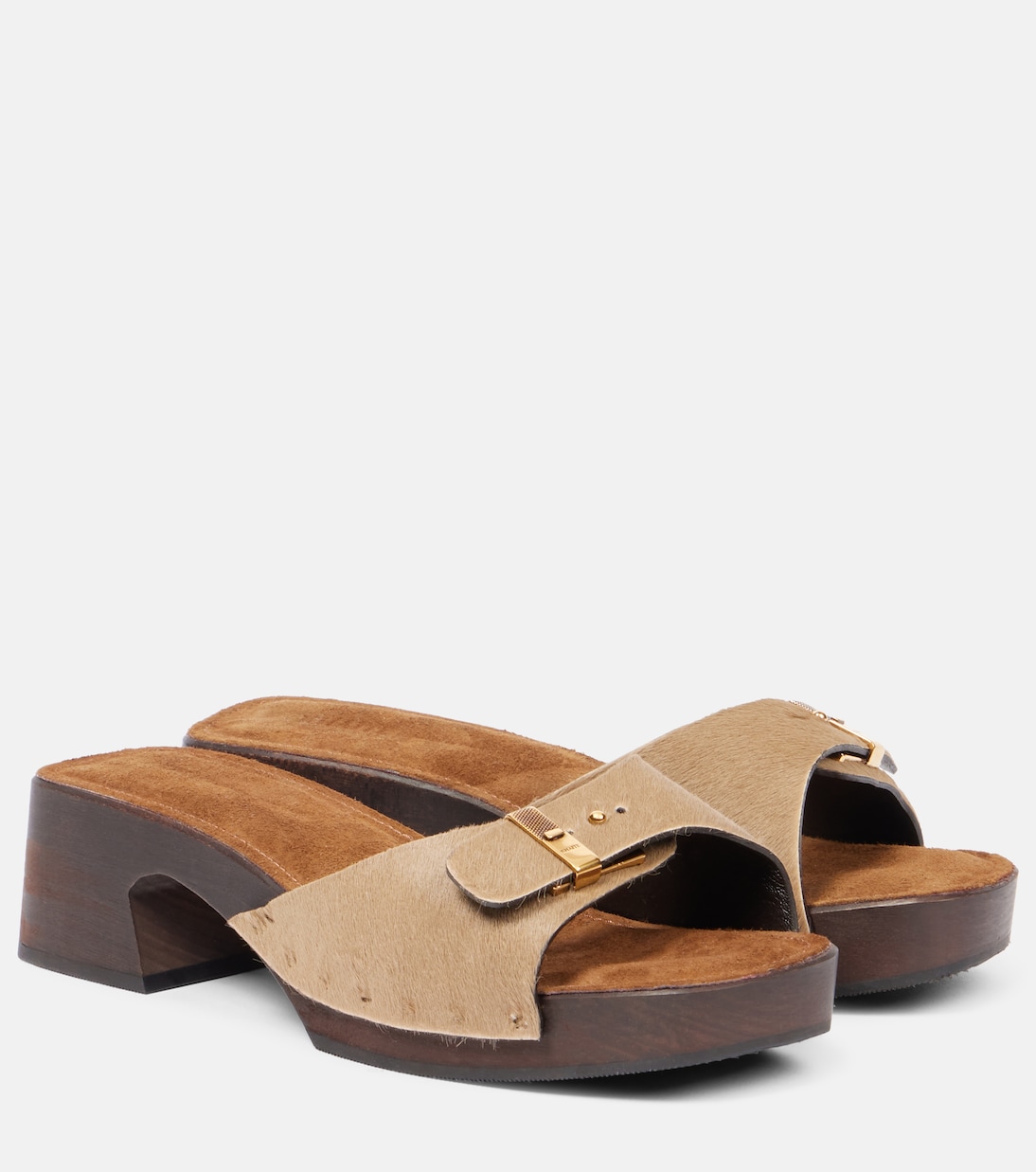 Britt 25 calf hair clogs | Khaite