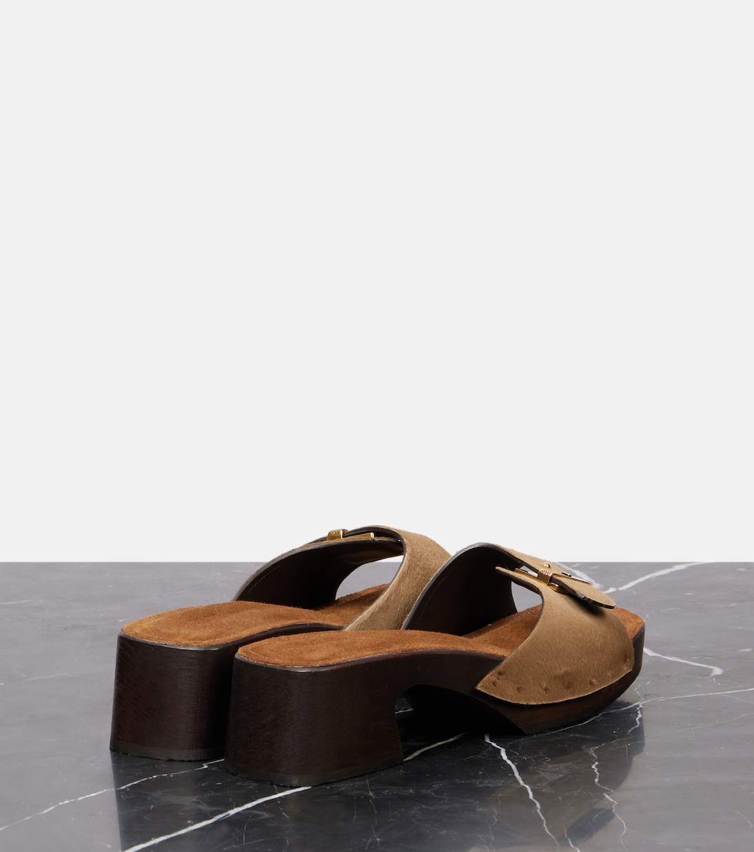 Britt 25 calf hair clogs | Khaite