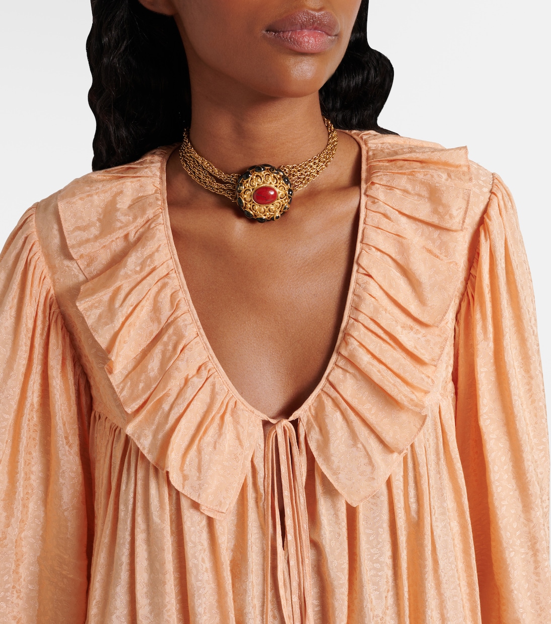 Ruffled jacquard minidress | Chloé