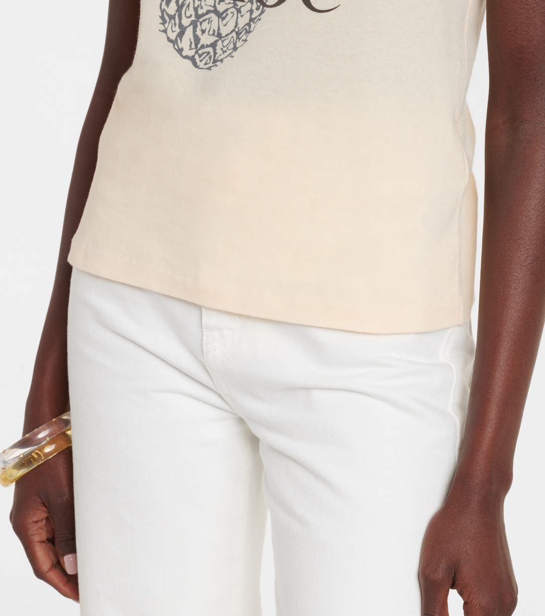 T-shirt in jersey di cotone con logo | Chloé