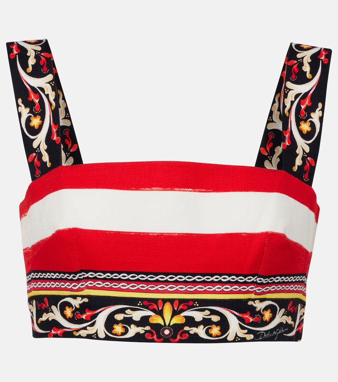 Top en mezcla de algodón a rayas | Dolce&Gabbana