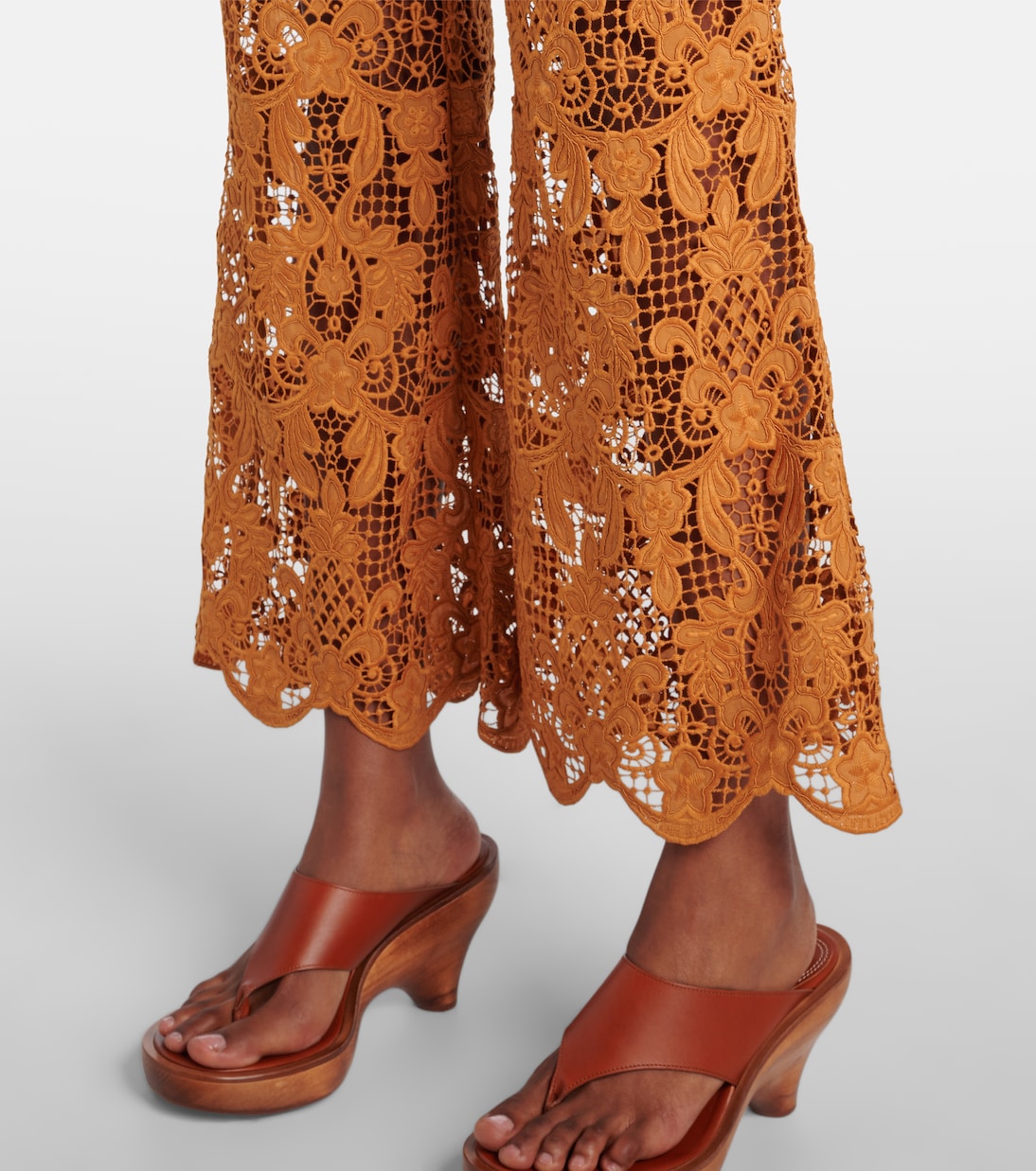 Coco scalloped lace flared pants | Zimmermann