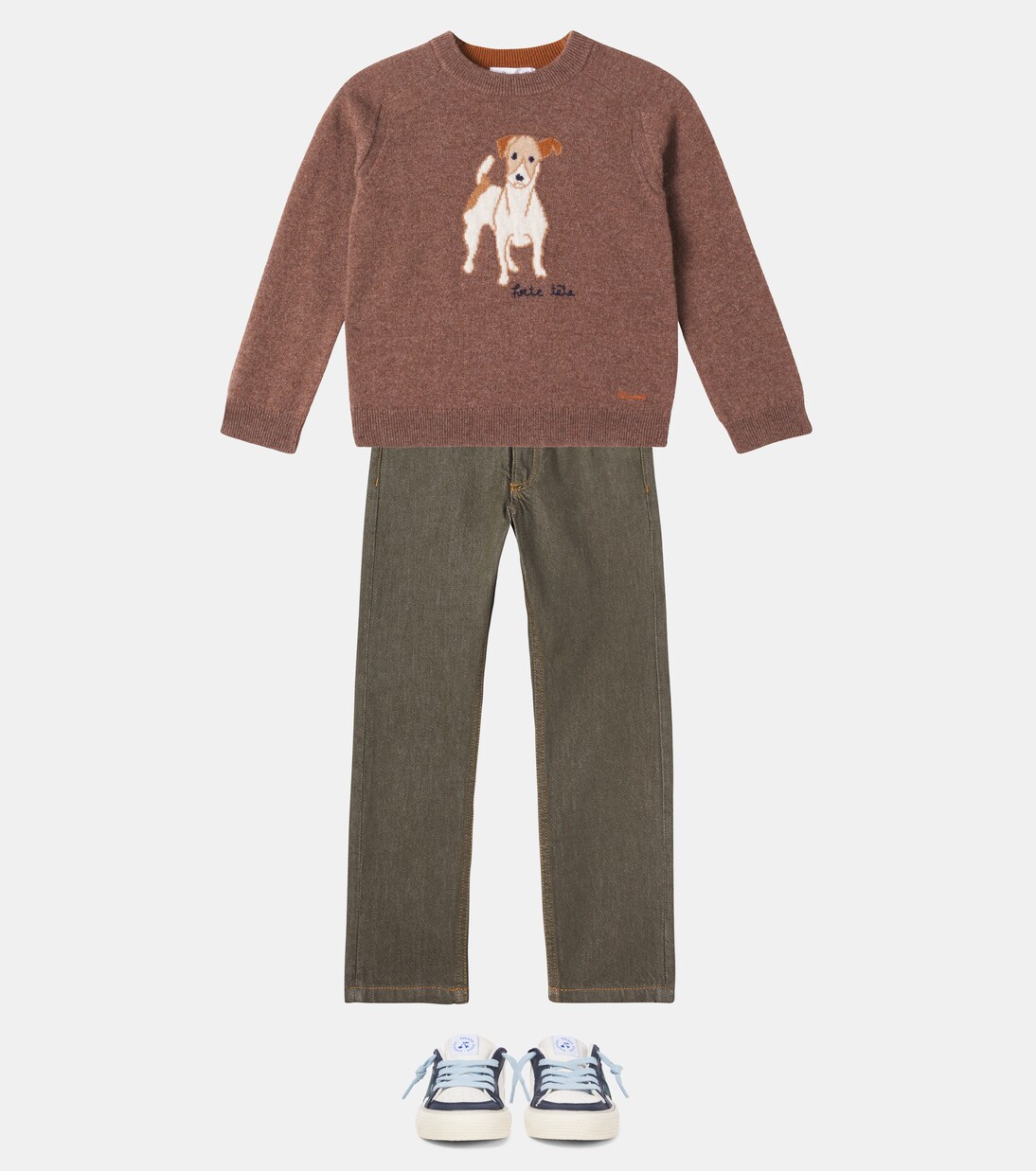 Berlioz intarsia cashmere sweater | Bonpoint