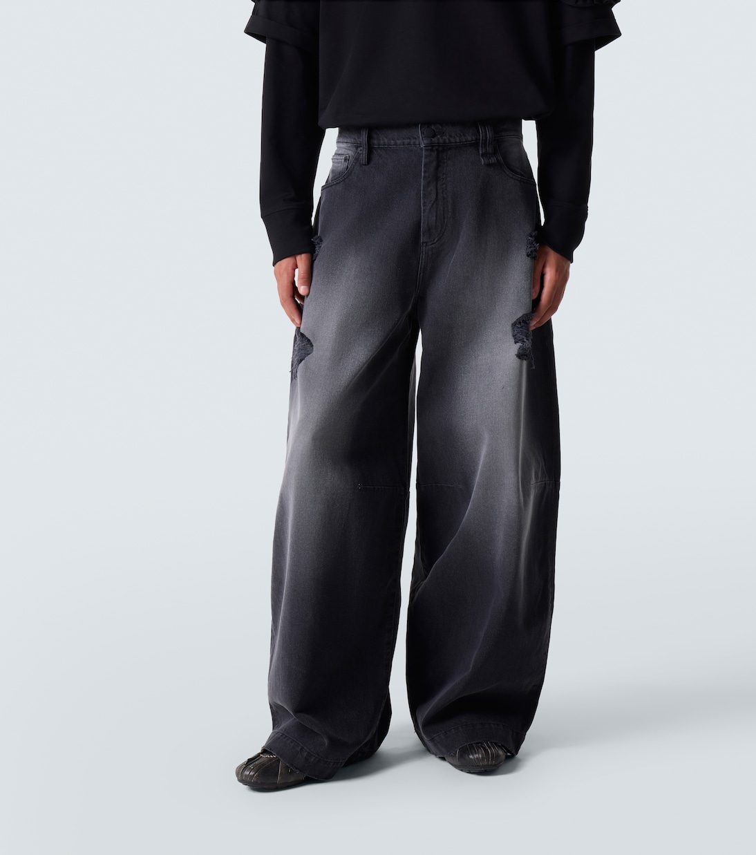 Distressed wide-leg jeans | Simone Rocha