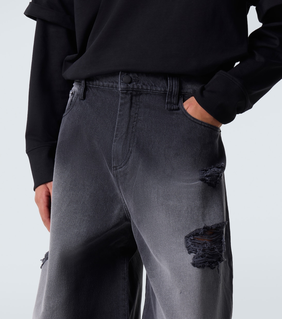 Distressed wide-leg jeans | Simone Rocha