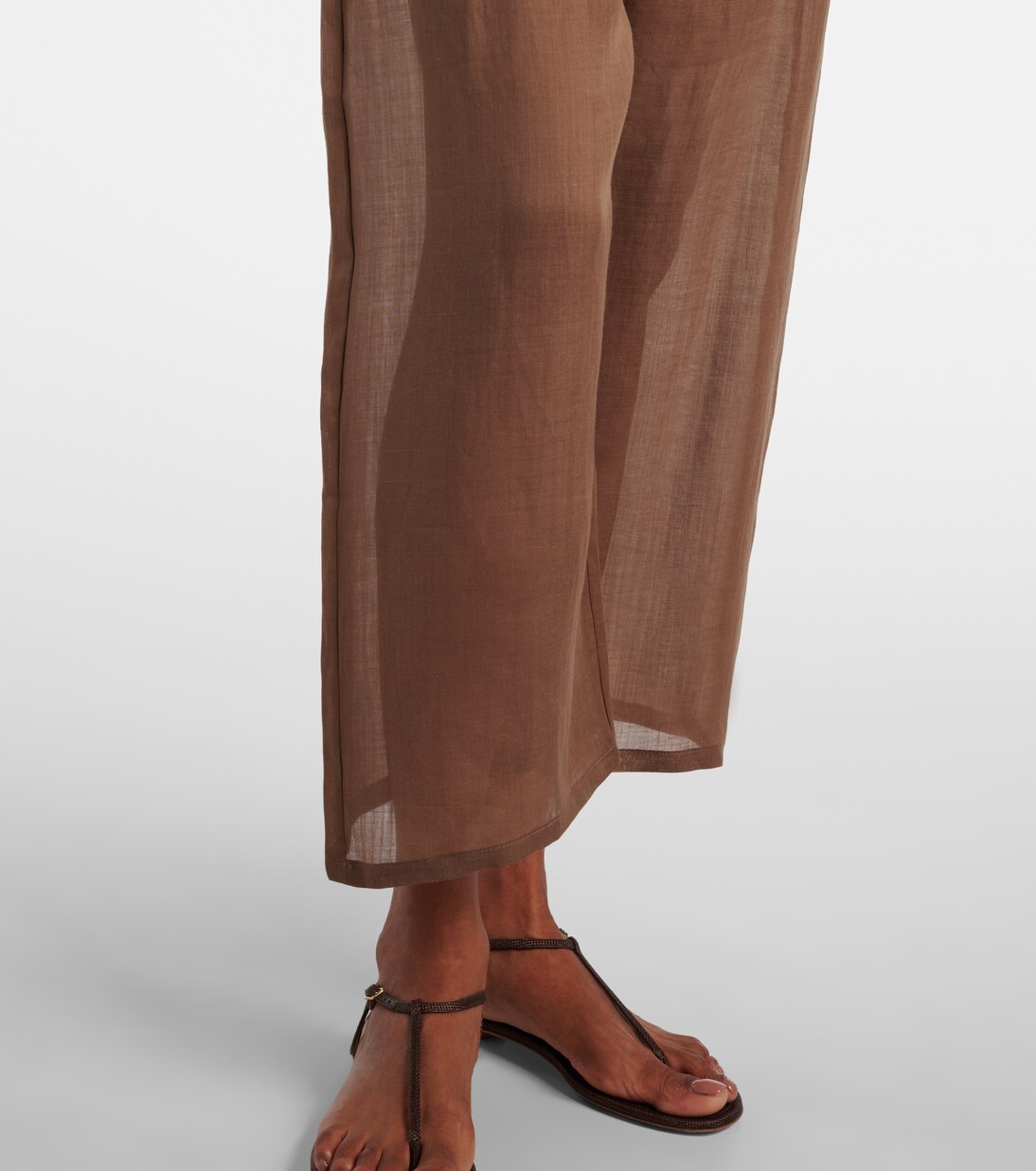 Niko ramie cropped barrel-leg pants | Leset