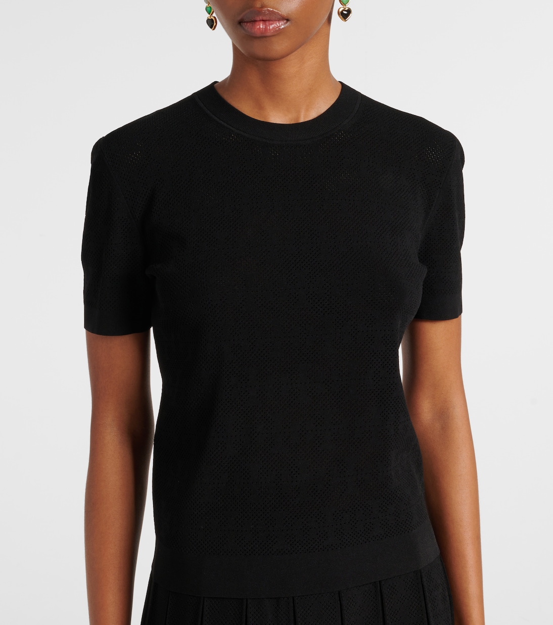 Camiseta T Monogram en jacquard | Tory Burch