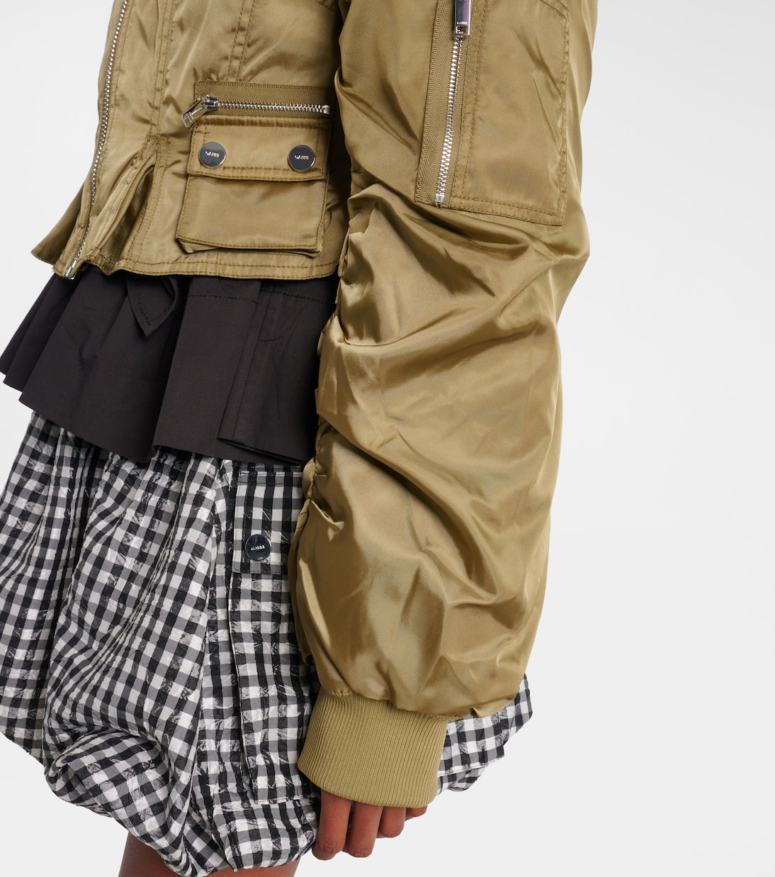 Bomber cropped con ruches | Ganni