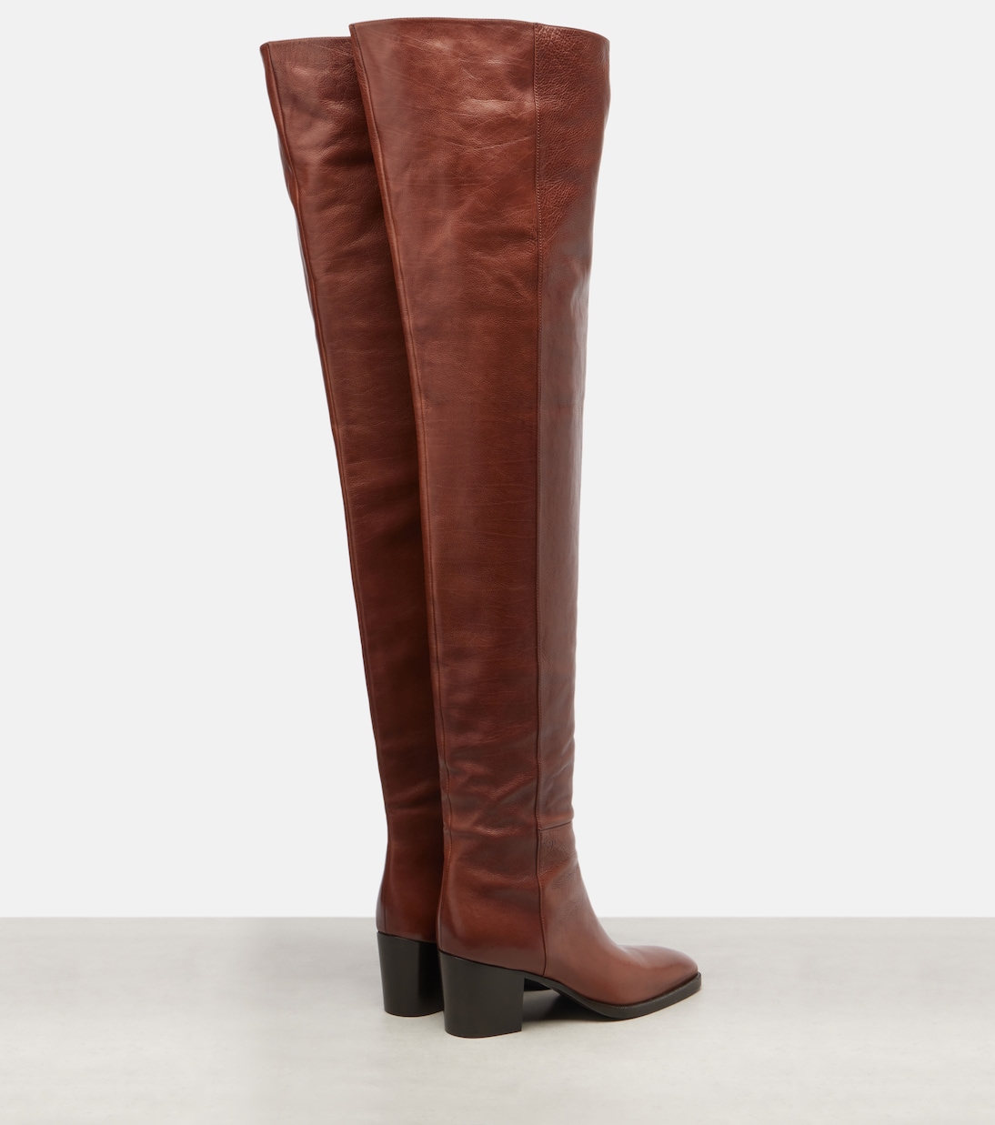 Odeon leather over-the-knee boots | Saint Laurent