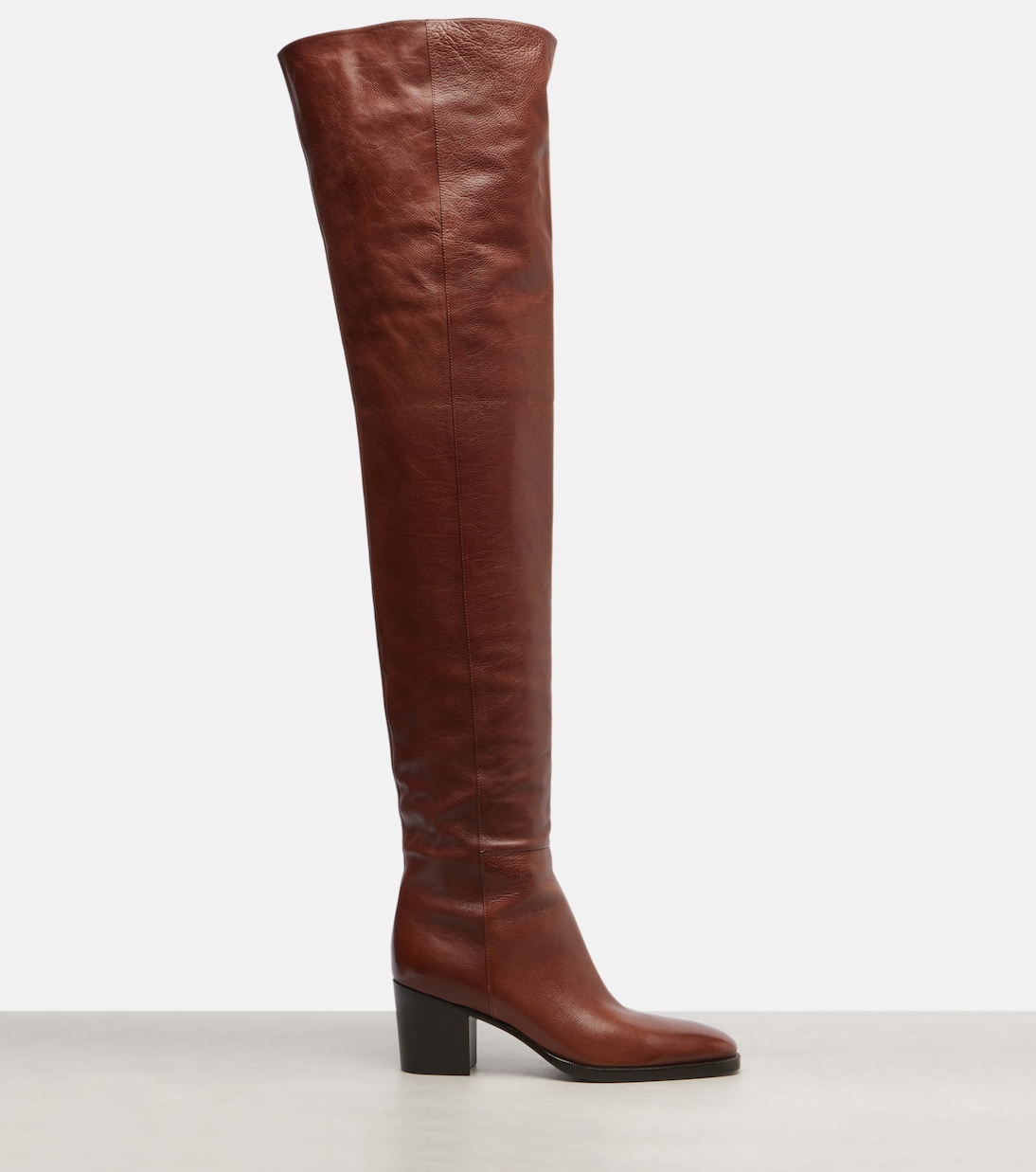 Odeon leather over-the-knee boots | Saint Laurent