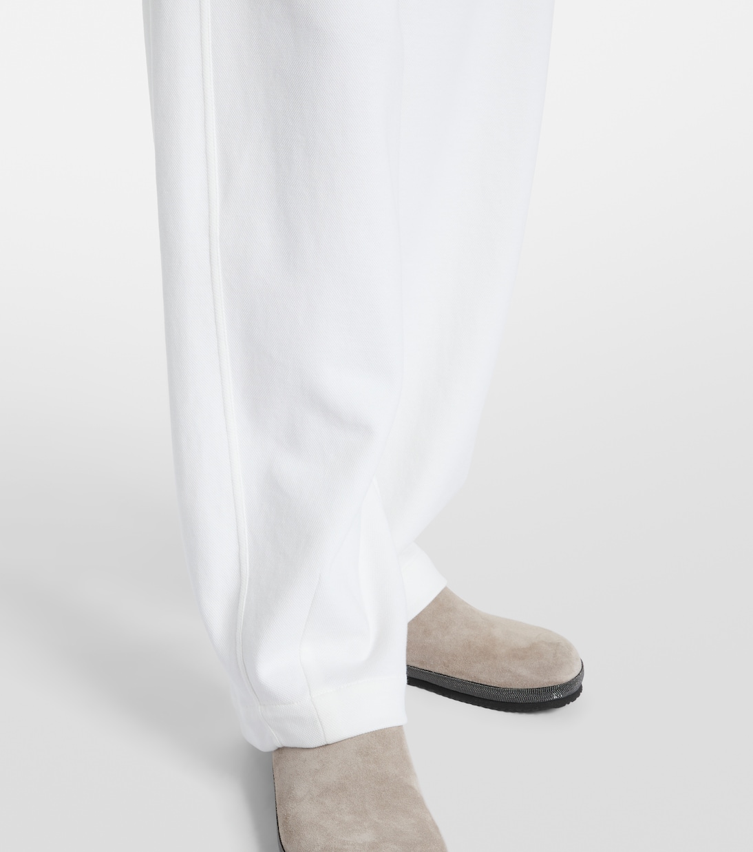 Cotton-blend straight pants | Brunello Cucinelli