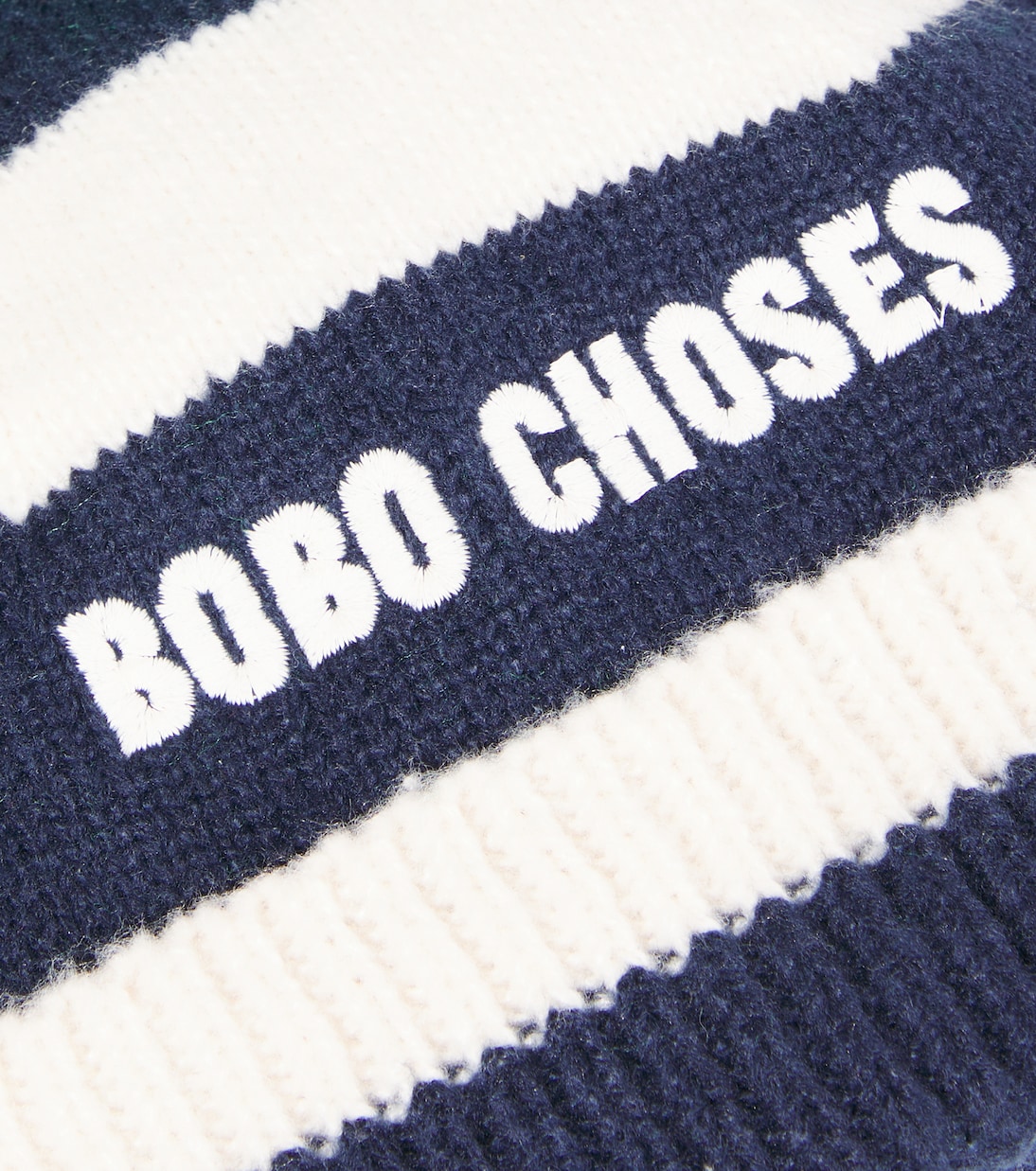 Logo striped beanie | Bobo Choses