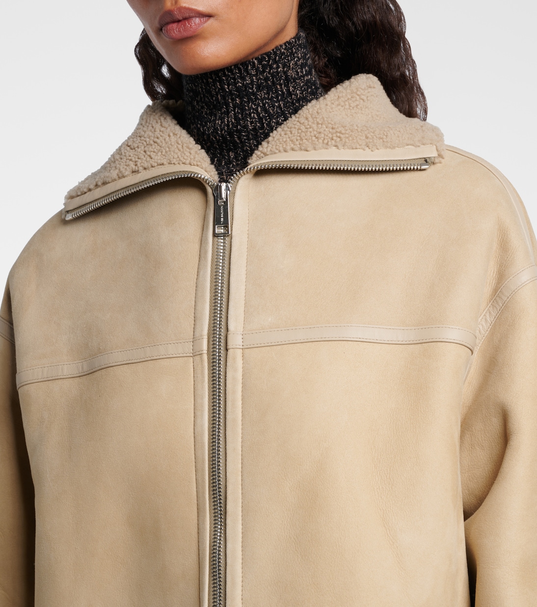 Wendbare Jacke aus Leder und Shearling | Yves Salomon