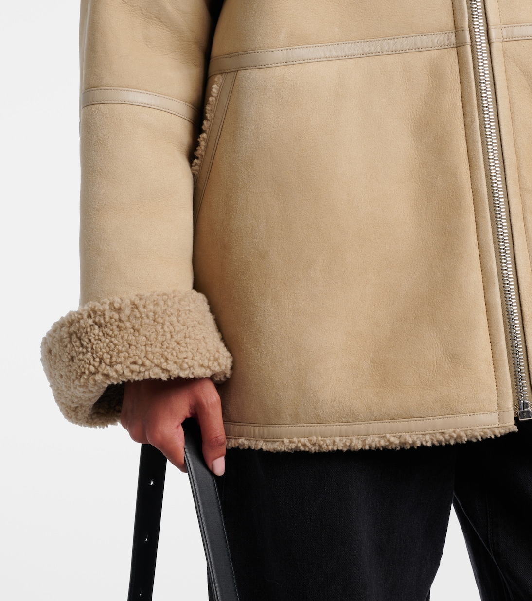 Wendbare Jacke aus Leder und Shearling | Yves Salomon
