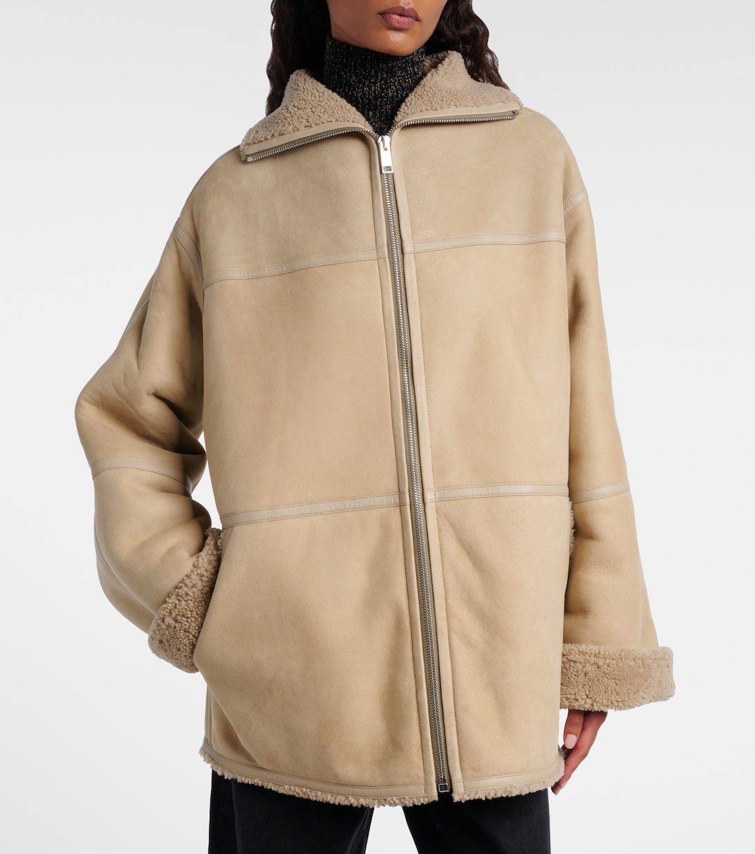 Wendbare Jacke aus Leder und Shearling | Yves Salomon