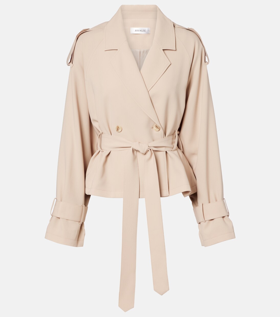Soli belted double-breasted trench coat | Aya Muse