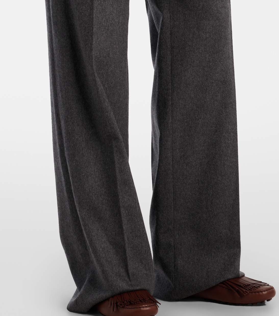 Pantalon ample à taille haute en laine et cachemire | Tod's