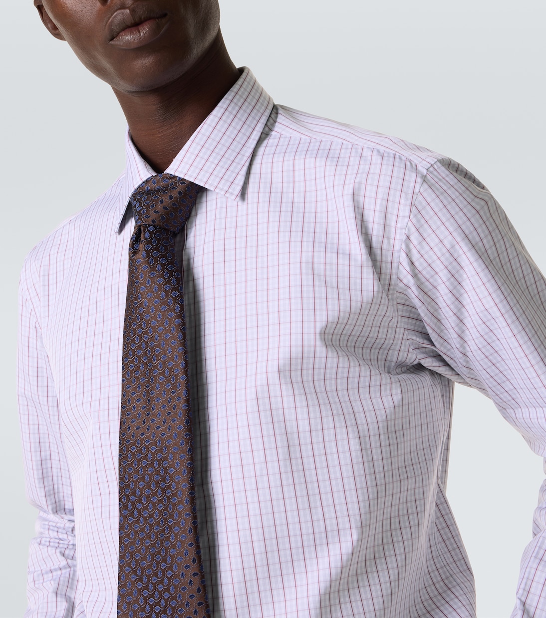 Checked cotton poplin shirt | Charvet