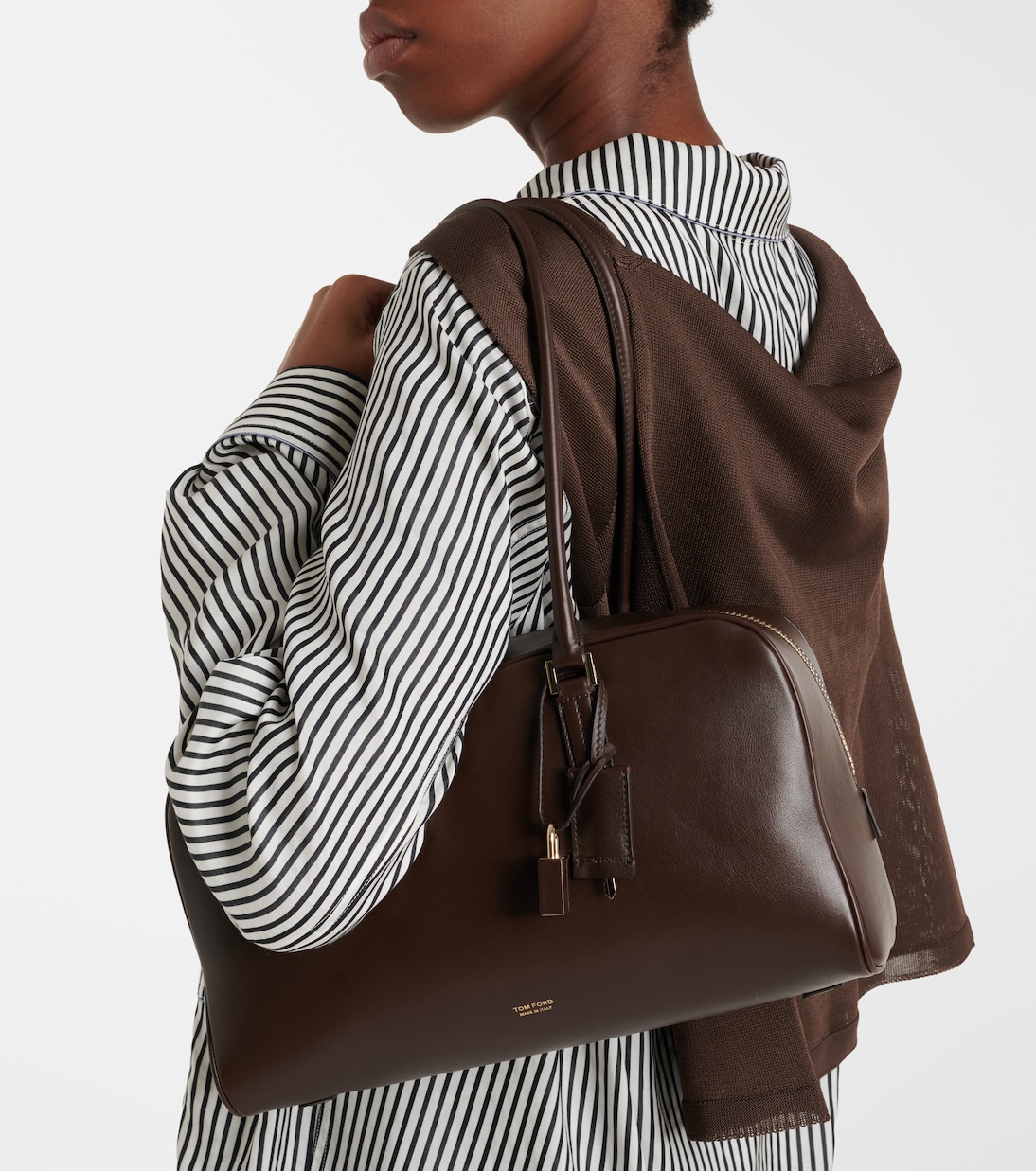 Leather shoulder bag | Tom Ford