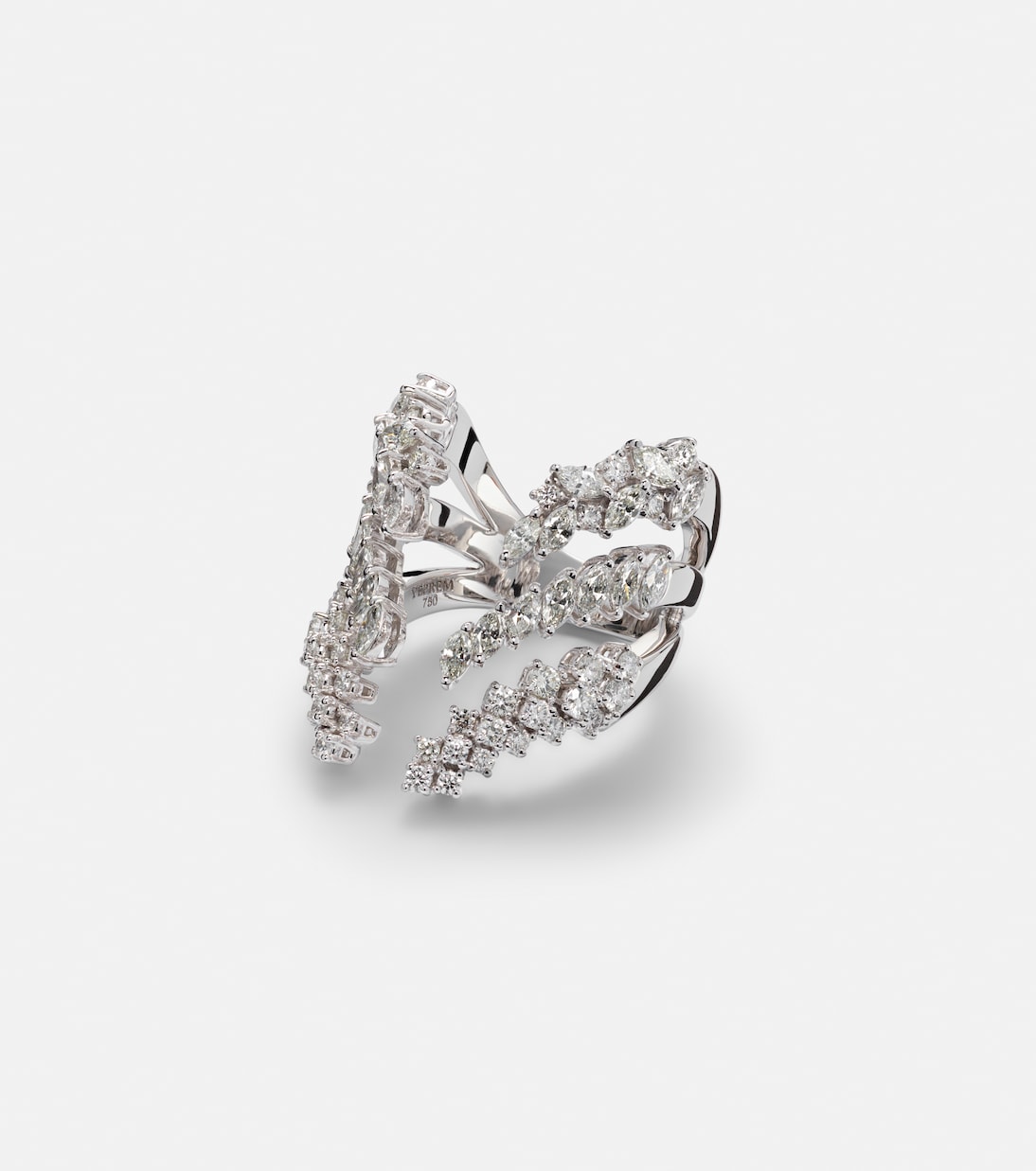 Y-Not 18kt white gold ring with diamonds | Yeprem