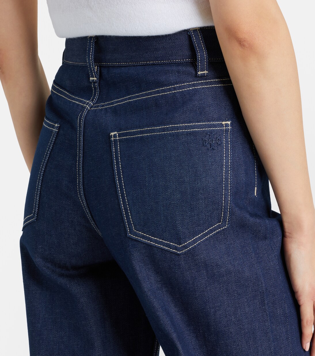 Monogram wide-leg jeans | Tory Burch