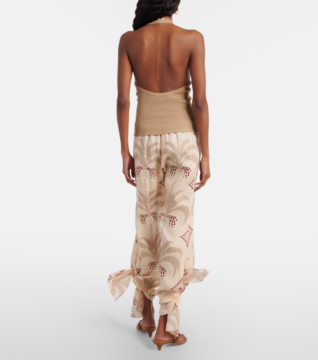 Femininity Dramatic linen flared pants | Johanna Ortiz