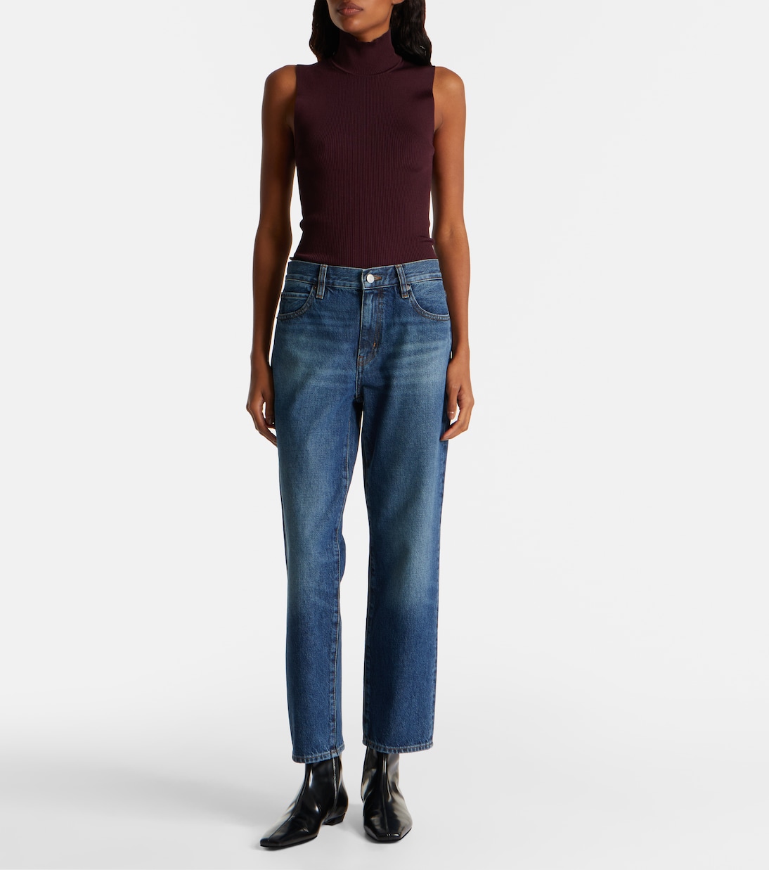 Jeans rectos Hang de tiro alto | Frame