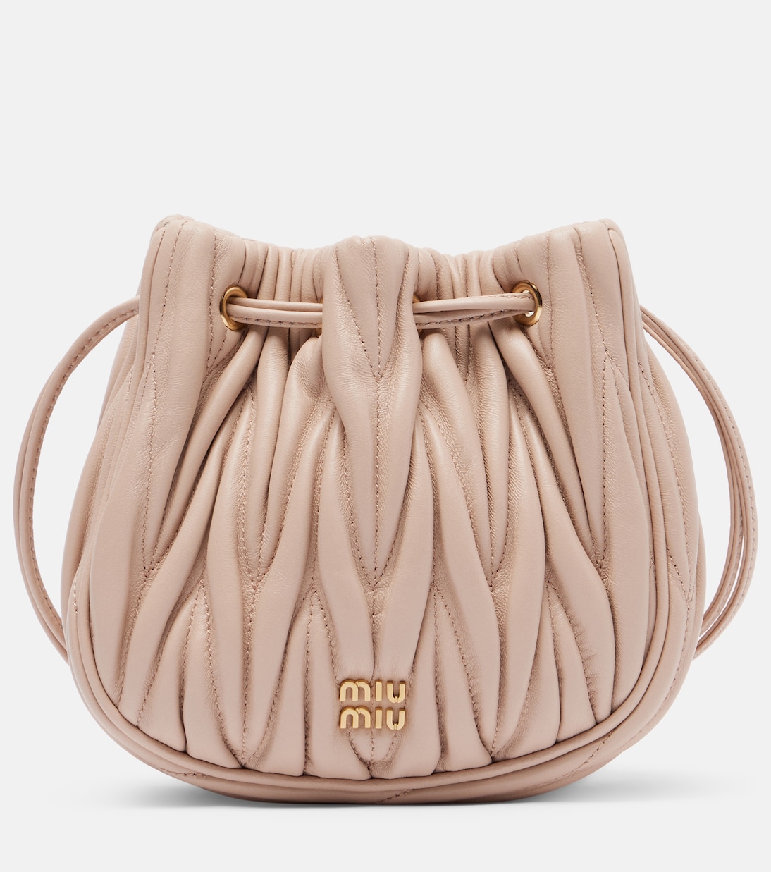 Matelassé leather clutch | Miu Miu