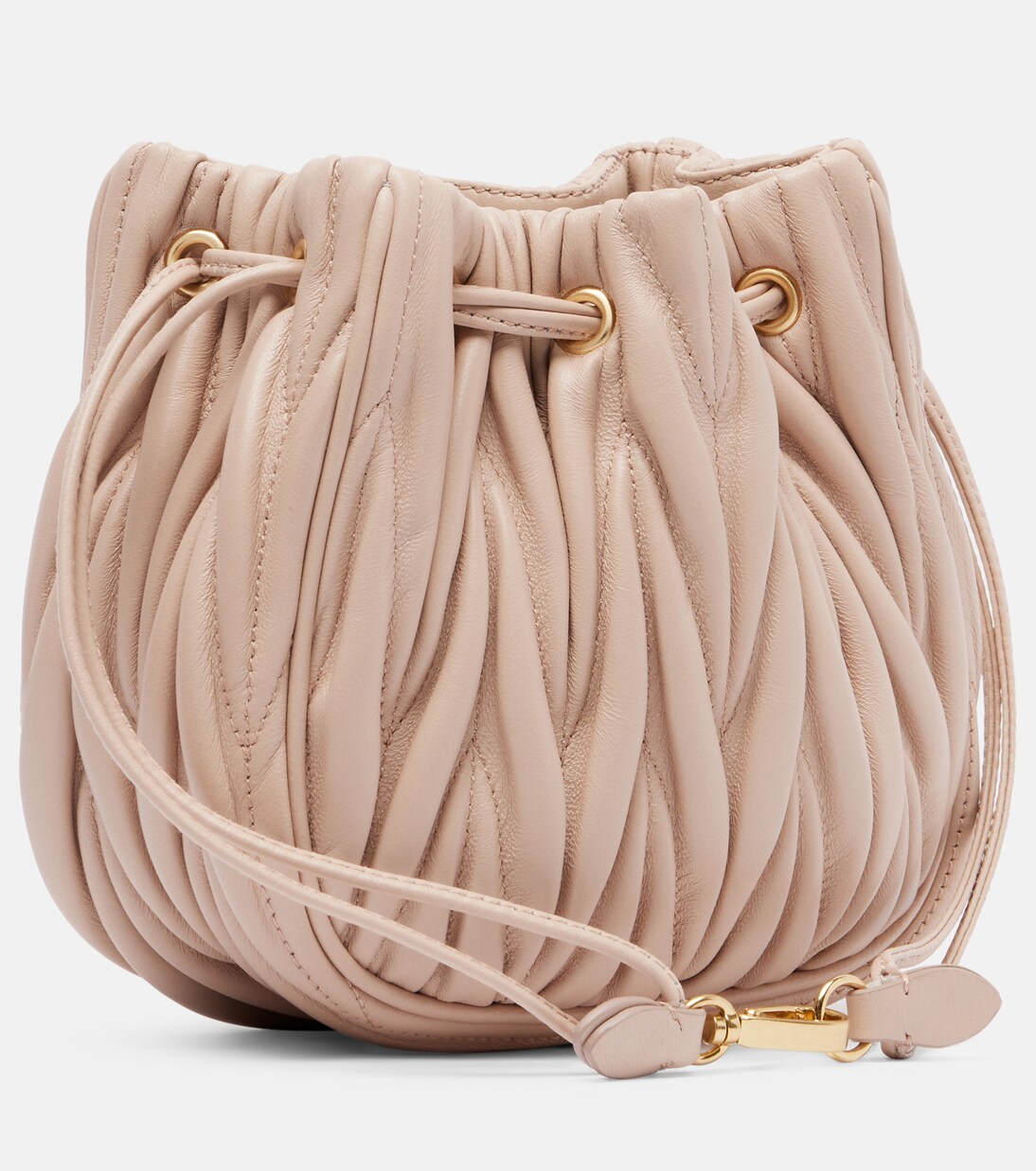 Matelassé leather clutch | Miu Miu