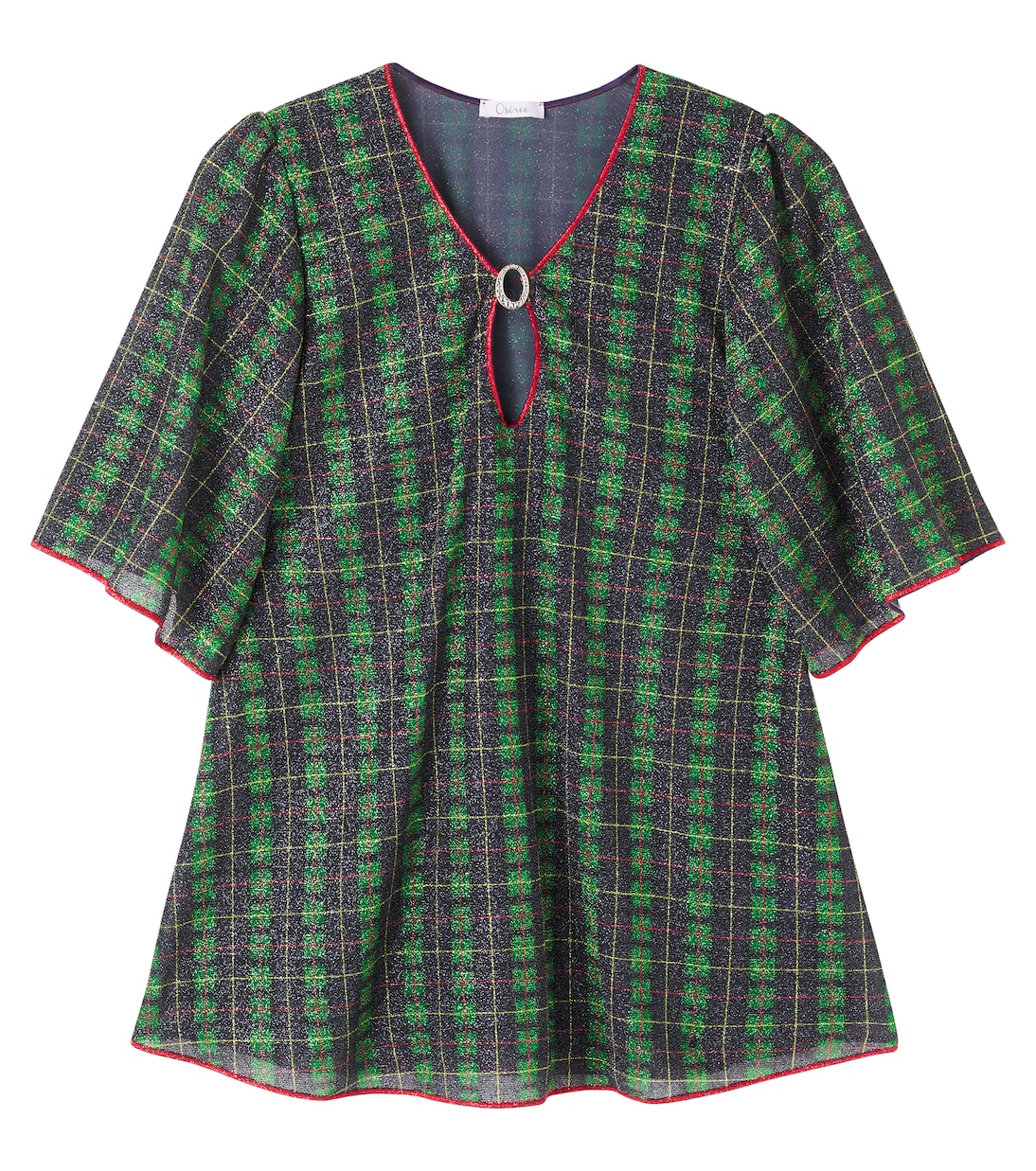 Plaid lamé kaftan | Oséree Kids