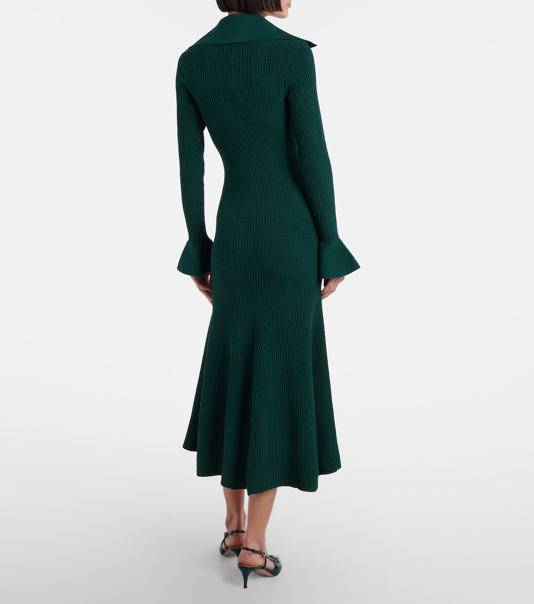 Midikleid aus Rippstrick | Self-Portrait