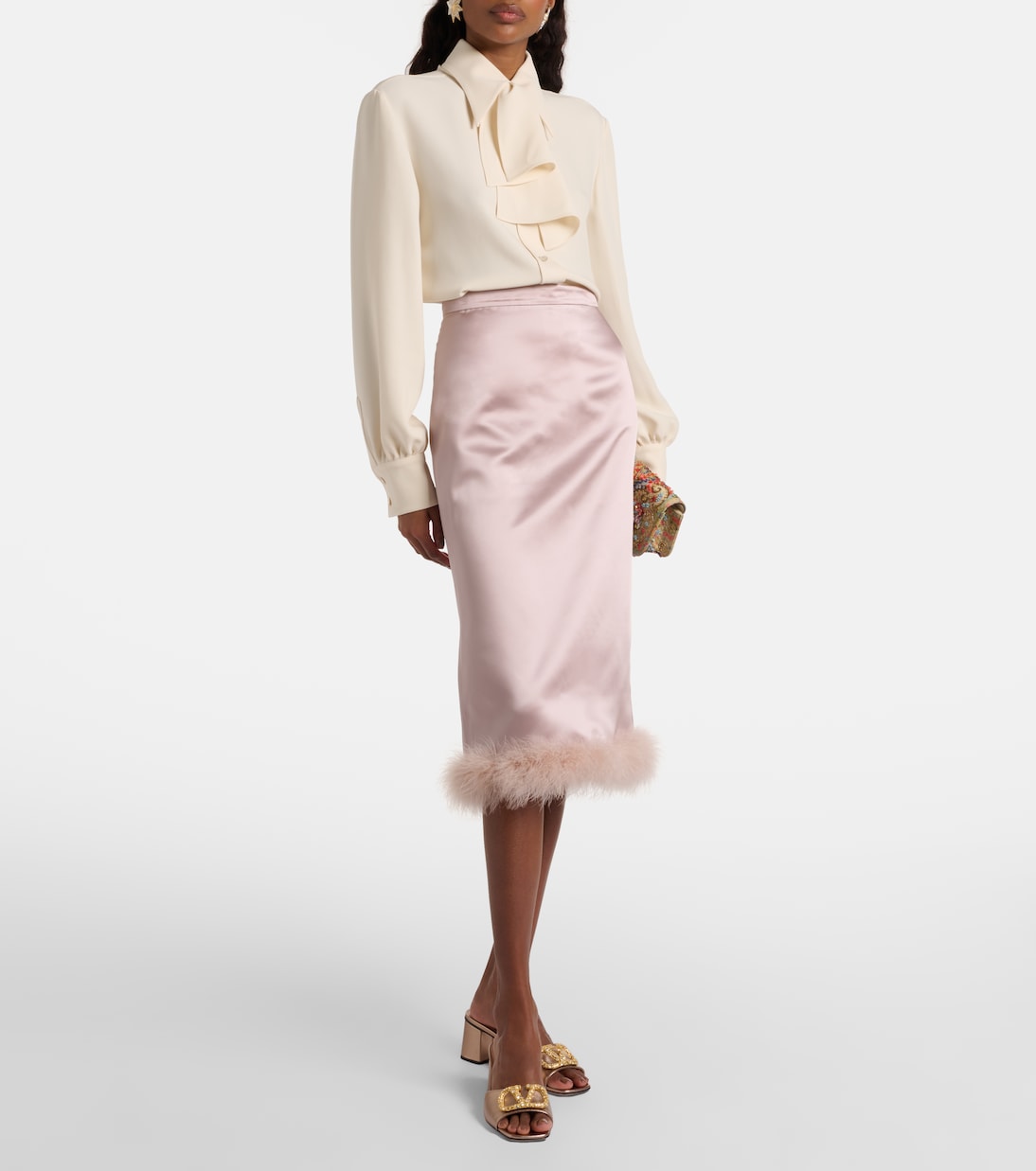 VLogo 60 metallic leather mules | Valentino Garavani