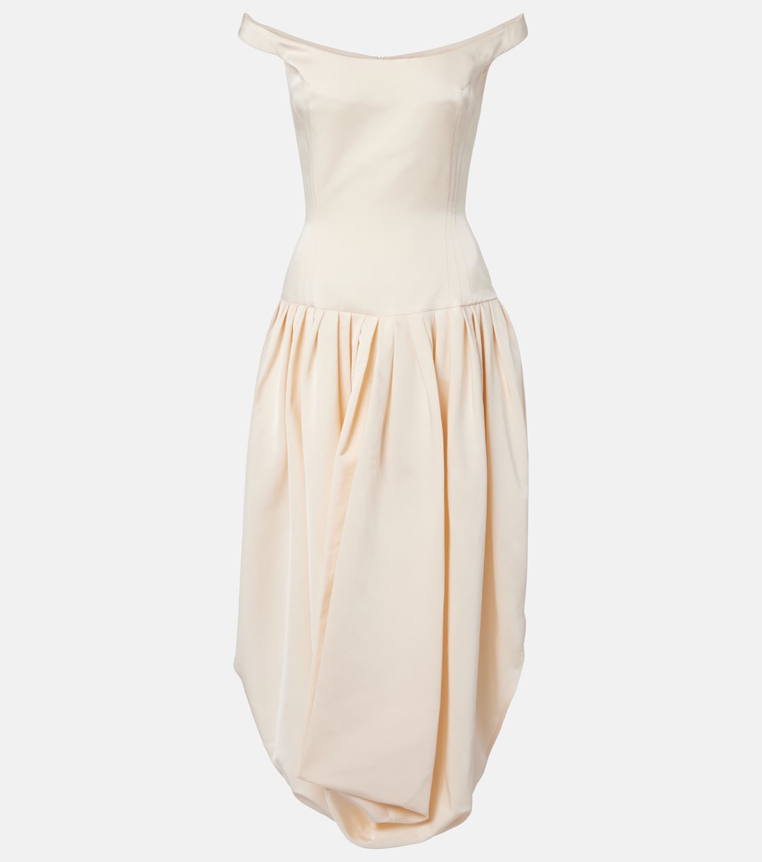 Off-shoulder cotton and silk maxi dress | Magda Butrym